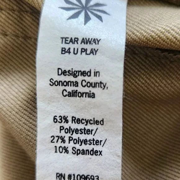 Athleta Adjustable Waist 45274 Tan Side Zipper Pocket Wide Leg Womens Size 4 - Picture 10 of 10